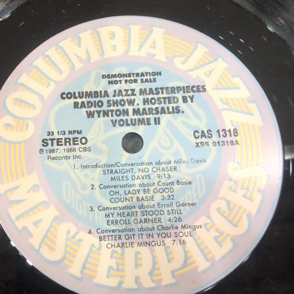 Columbia Jazz Masterpieces Radio Show Vol II Wynton Marsalis Vinyl LP CAS 1318 - Picture 4 of 7